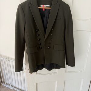Veronica Beard Khaki Double-Breasted Blazer